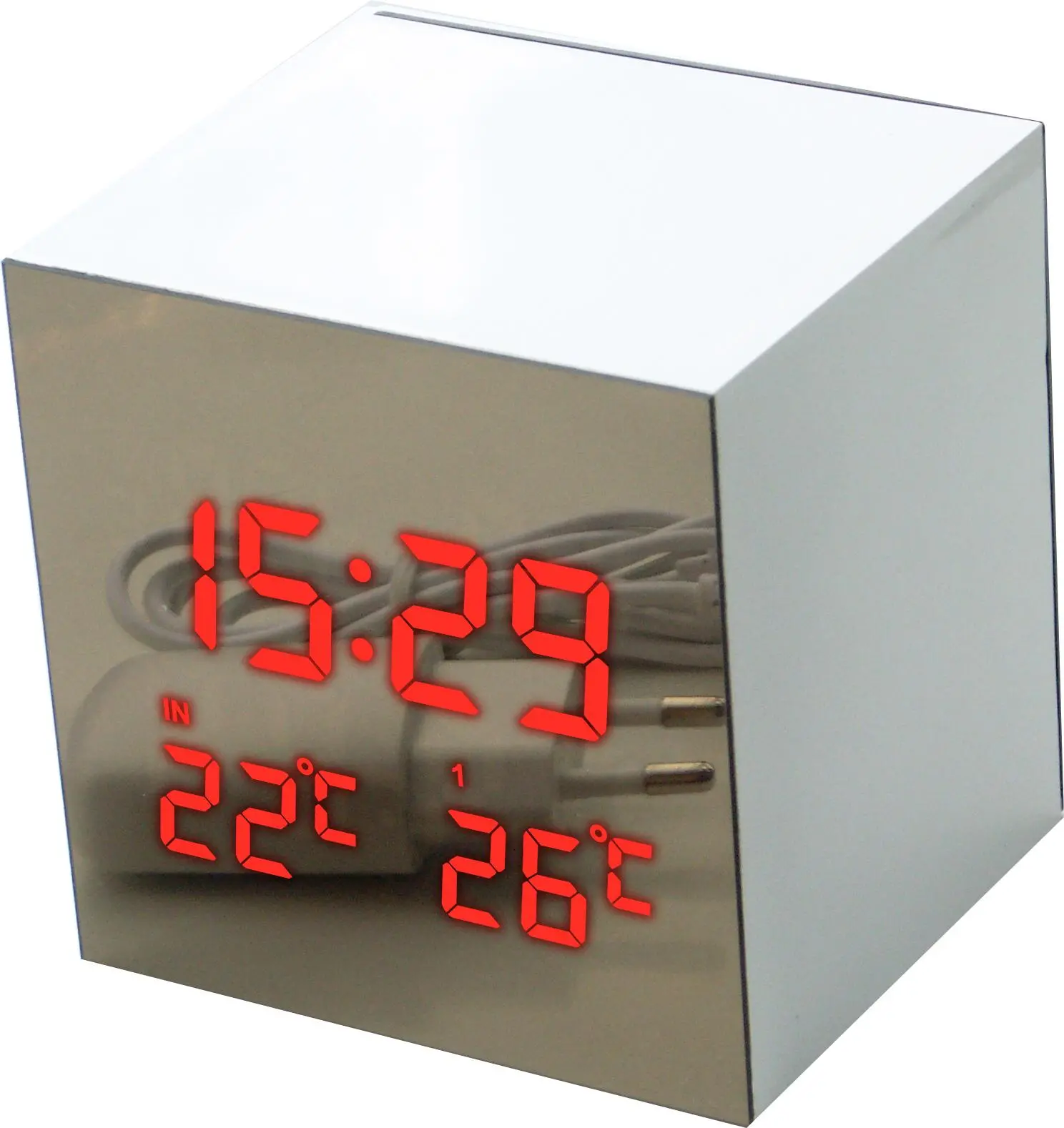 Zegar z termometrem Meteo ZP28 B Biały