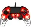 Pad Nacon Compact Controller do PS4 Przewodowy Przezroczysty-czerwony