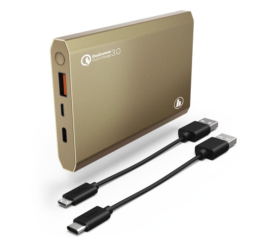 Powerbank Hama Power Pack PA12 12000mAh 00183355 (złoty)