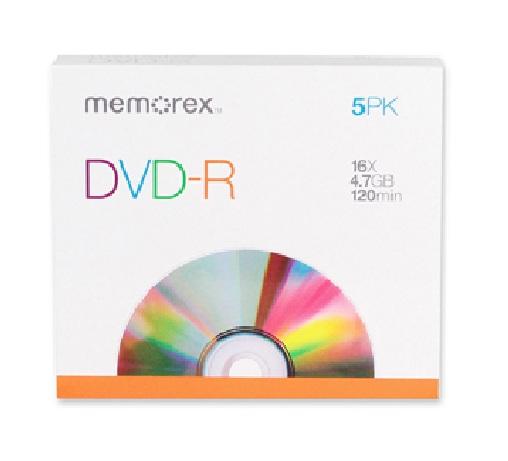 Memorex DVD-R 16xSpeed (5 szt.)