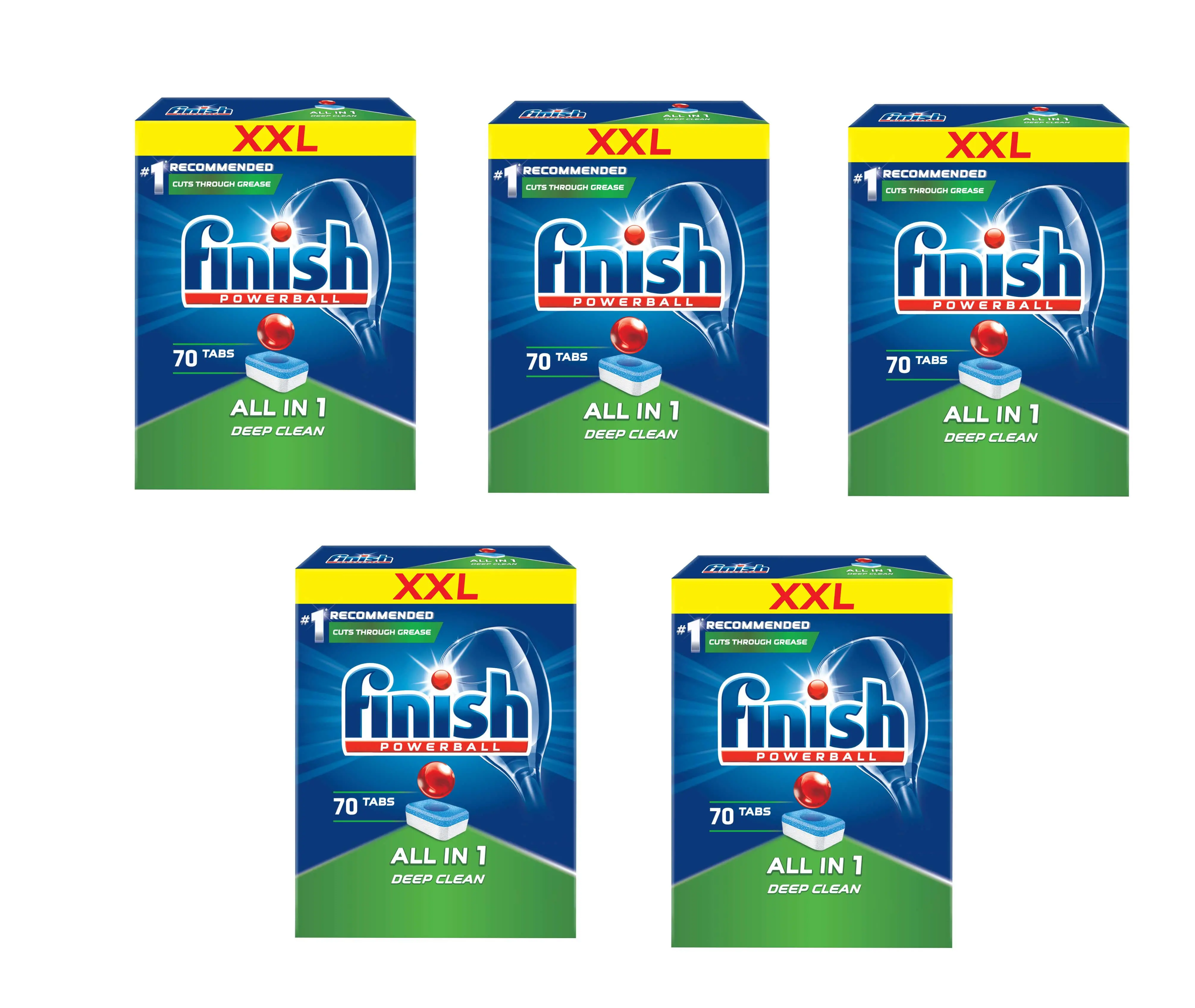 Tabletki do zmywarki Finish All in 1 70szt. x5