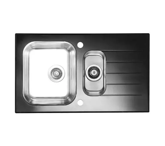 Кухонна мийка Alveus Glassix 20 1100015 Сталевий Чорний
