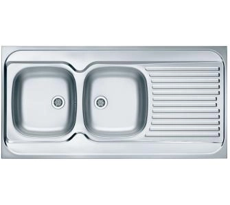 Zlewozmywak Alveus Classic 100 1009084K (satynowy) komora z lewej strony