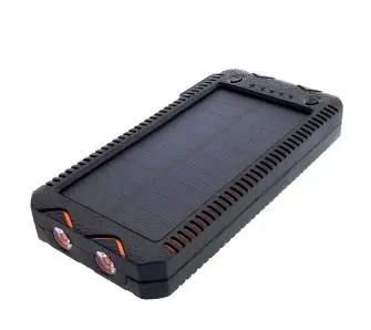 Powerbank solarny PowerNeed S12000Y 12000mAh Czarno-pomarańczowy