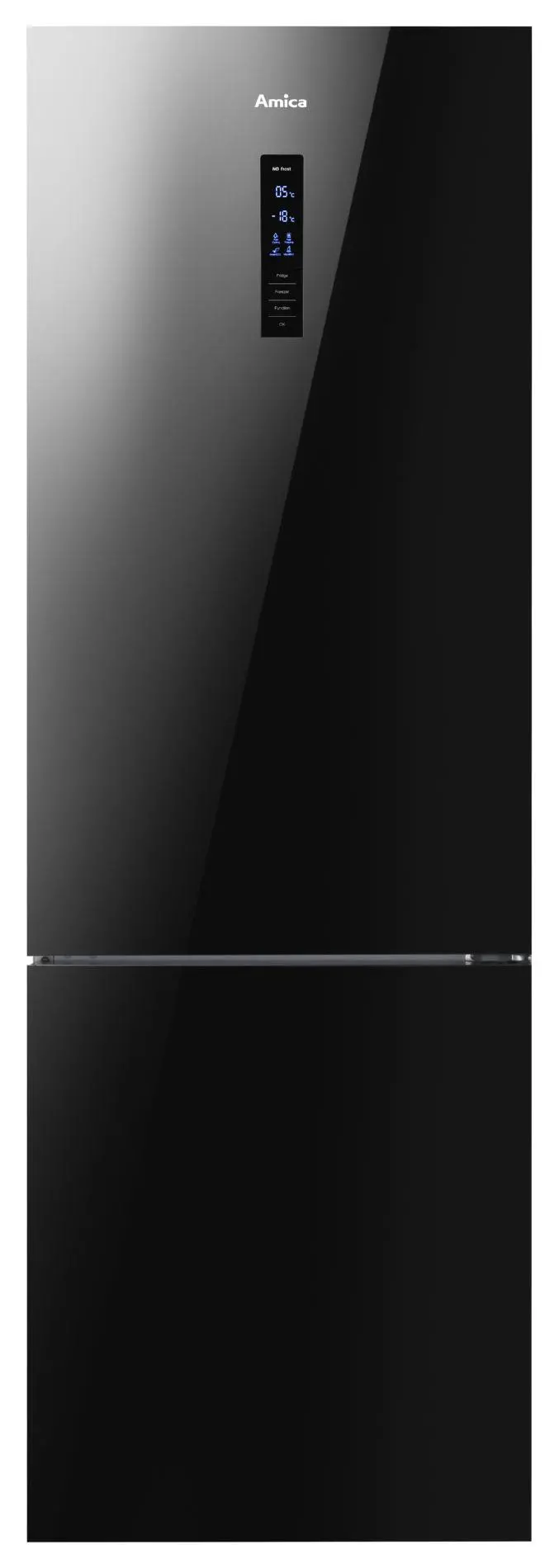 Lodówka Amica FK3356.4GBDF Pełny No Frost 185,5cm Szuflada z kontrolą wilgotności Czarny