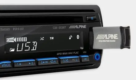 Radioodtwarzacz samochodowy Alpine CDE-203BT z CD/USB 4x50W Bluetooth