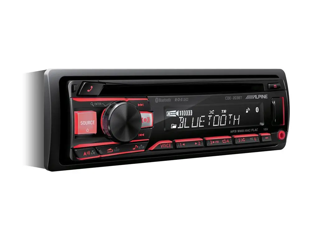 Radioodtwarzacz samochodowy Alpine CDE-203BT z CD/USB 4x50W Bluetooth