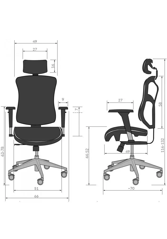 Fotel Diablo Chairs V-Basic Normal Size Biurowy do 150kg Tkanina Czarny