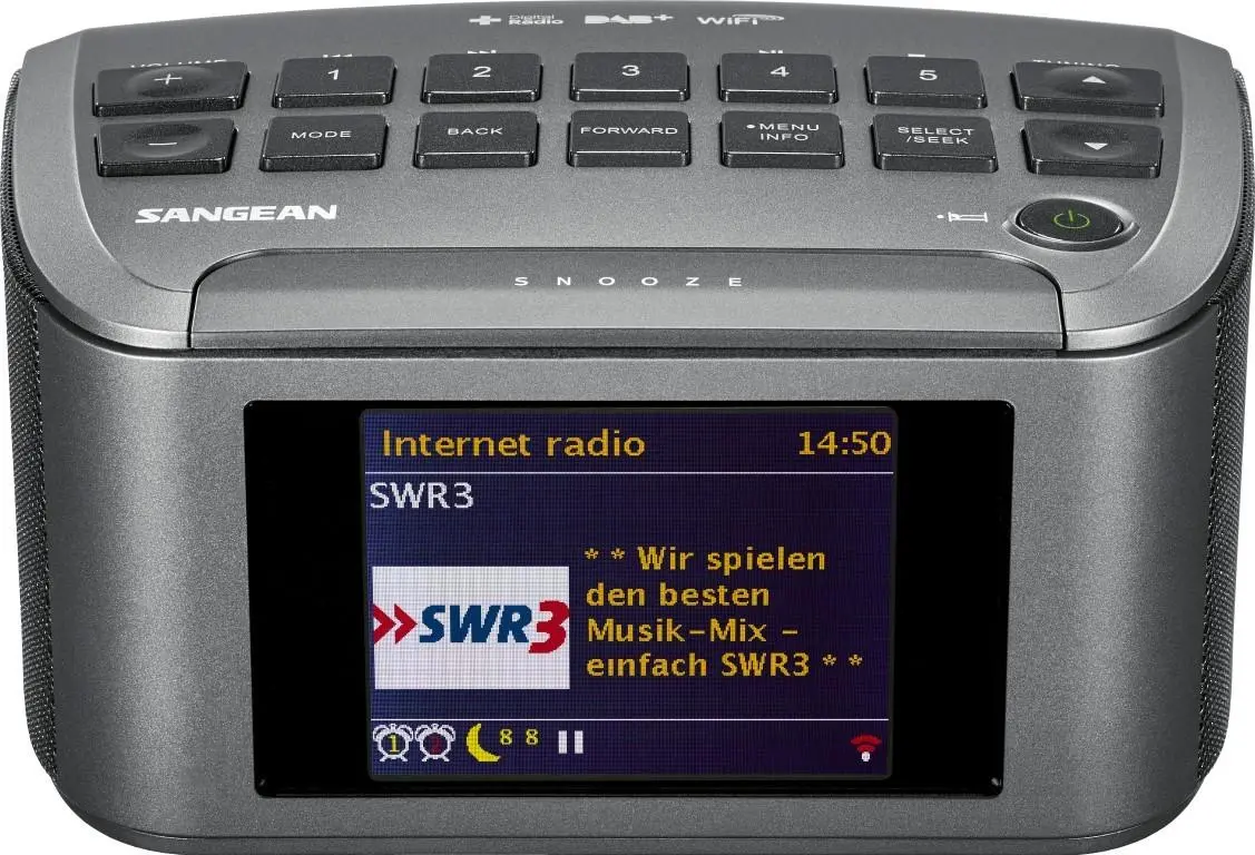 Radioodbiornik Sangean FUSION 110 RCR-11WF Radio FM DAB+ Internetowe Srebrny
