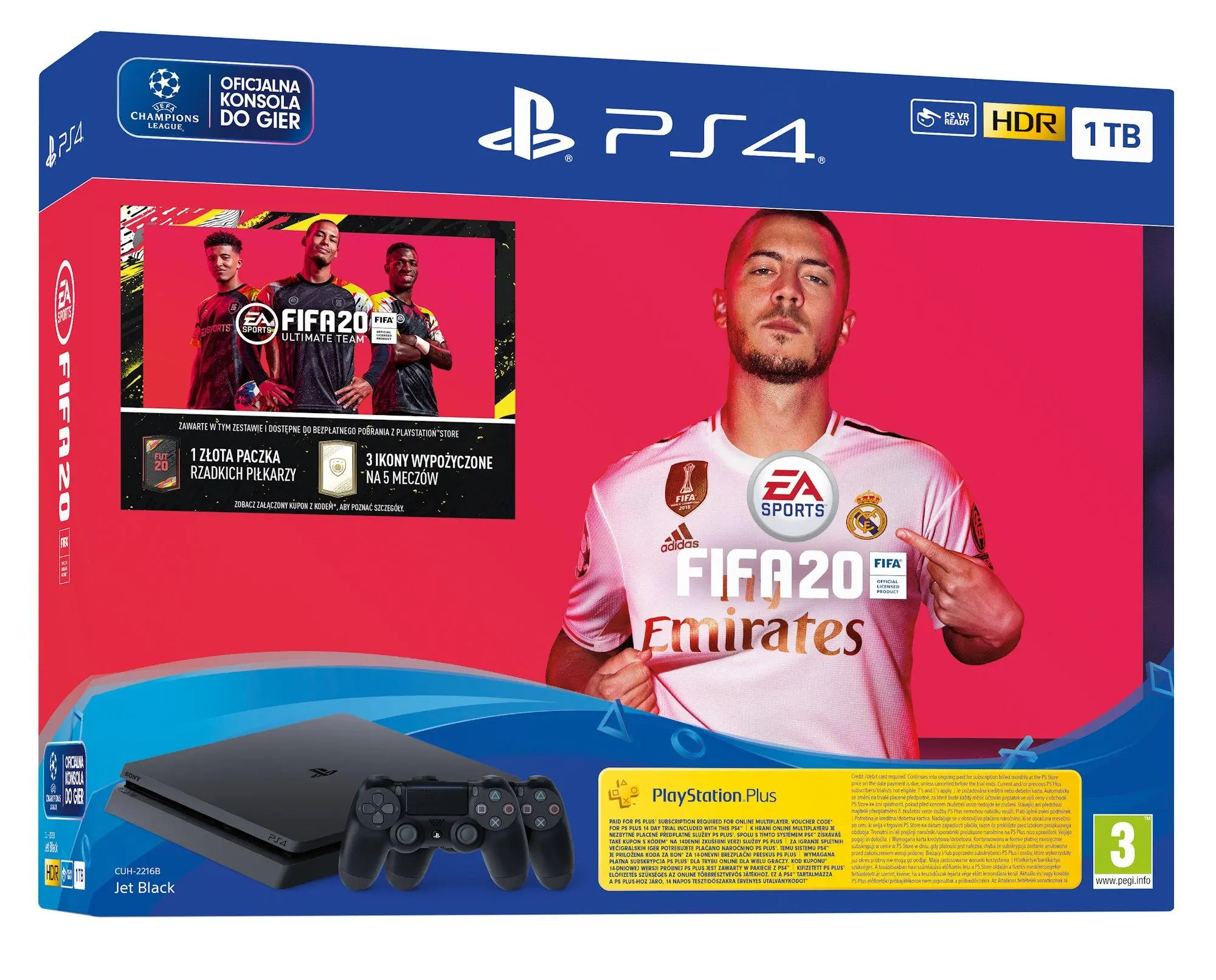 Konsola Sony PlayStation 4 Slim 1TB + dodatkowy pad + FIFA 20