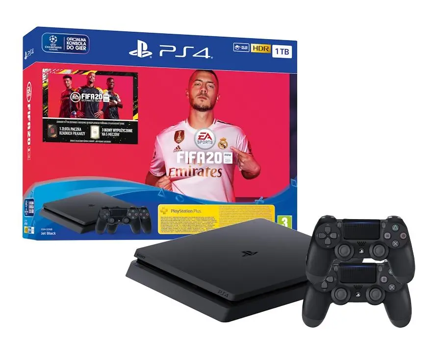 Konsola Sony PlayStation 4 Slim 1TB + dodatkowy pad + FIFA 20