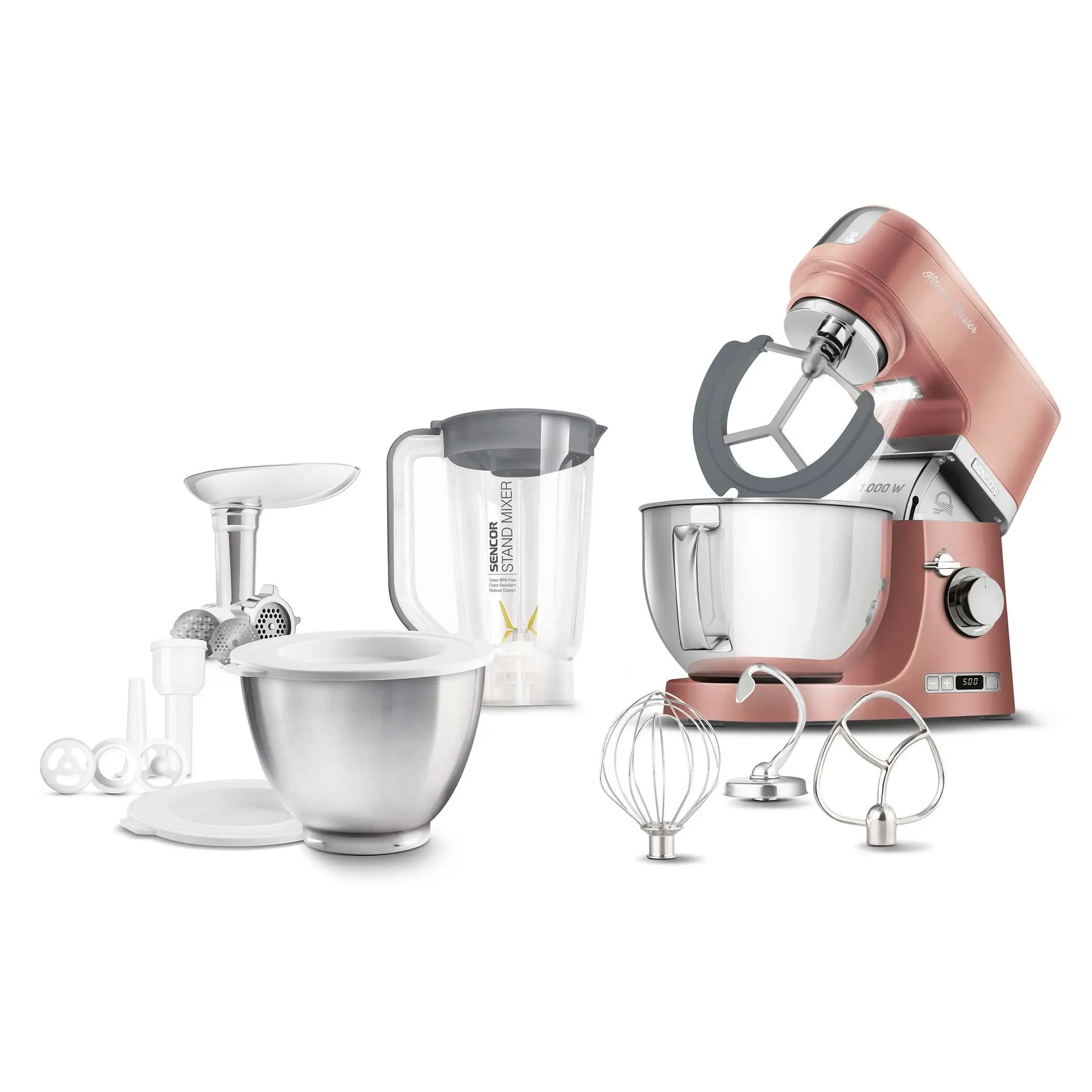 Robot planetarny Sencor STM 7875RS 1000W Maszynka do mielenia Blender kielichowy