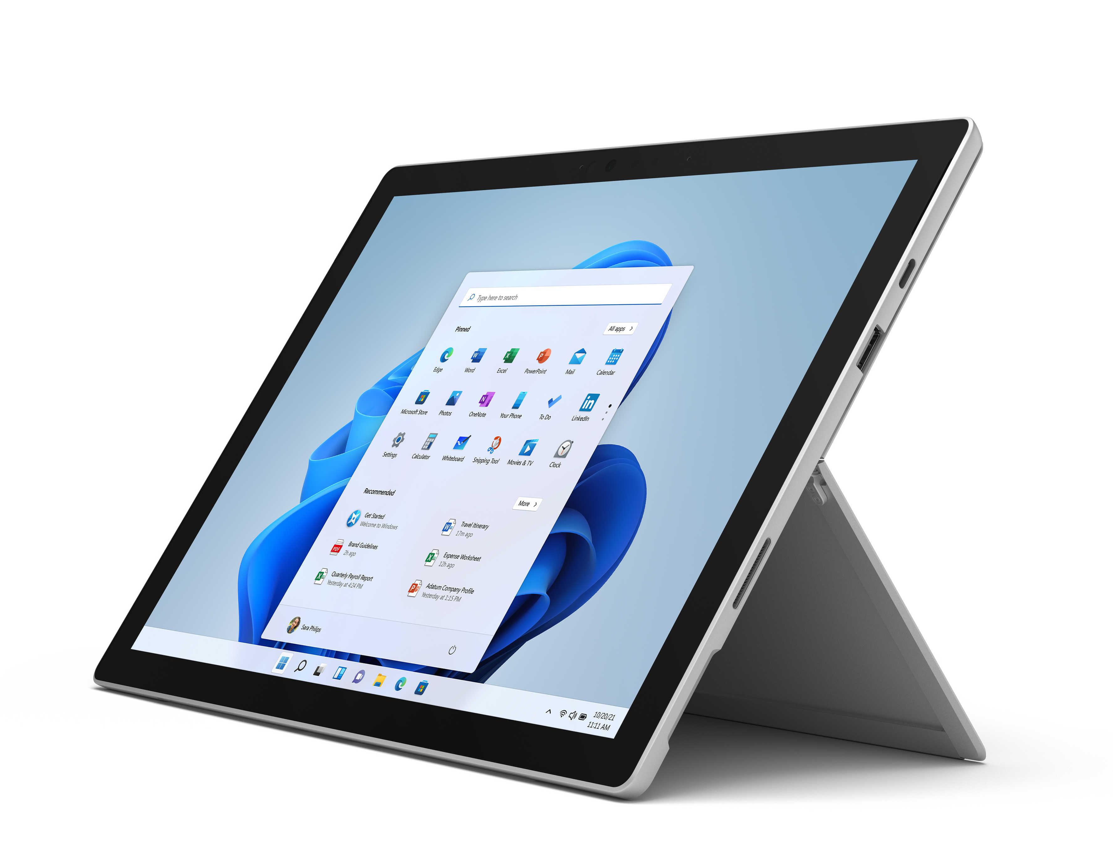 Laptop Microsoft Surface Pro 7 12,3" Intel® Core™ i3-1005G1 4GB RAM  128GB Dysk SSD  Win10  Platynowy