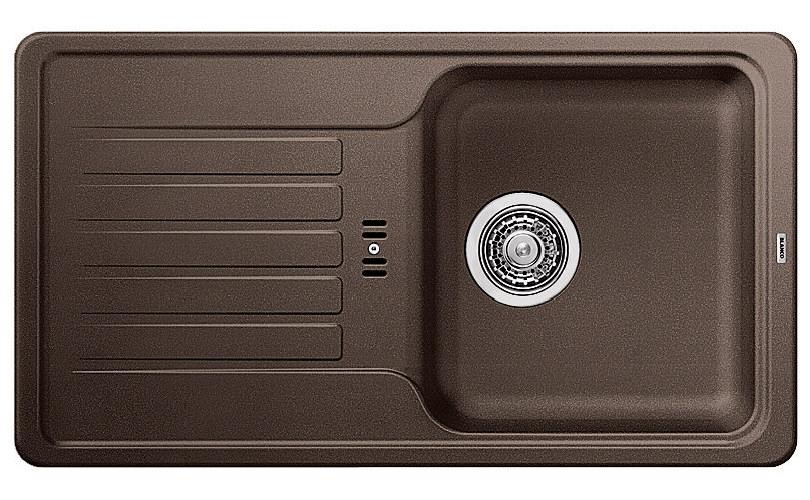 Zlewozmywak Blanco FAVOS MINI 518188 - kawa - granitowy - wpuszczany w blat - ociekacz