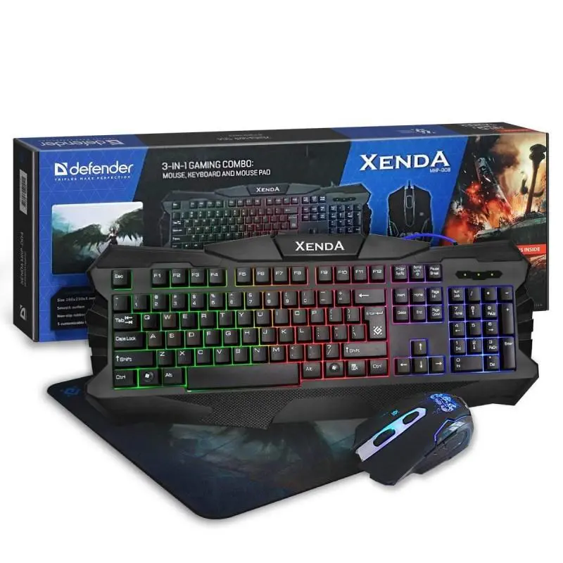 Zestaw Defender XENDA MKP-008  Czarny