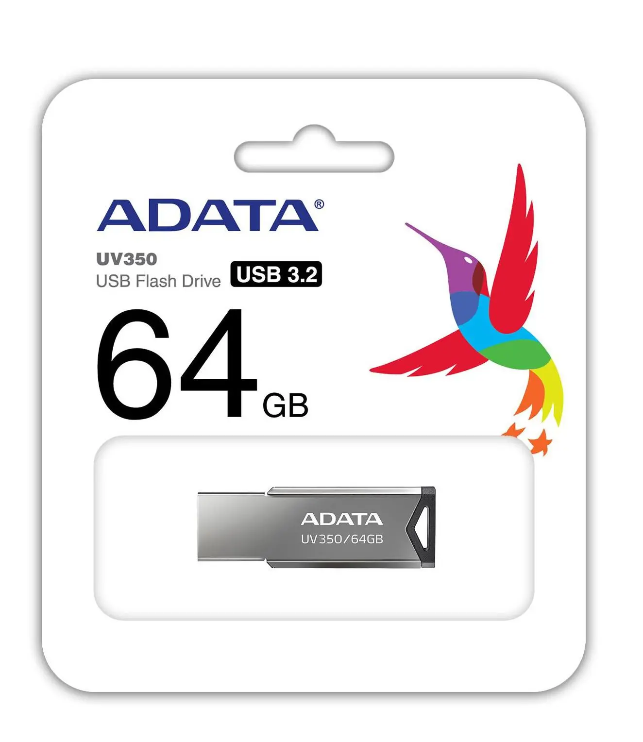 PenDrive Adata UV350 64GB USB 3.2  Srebrny