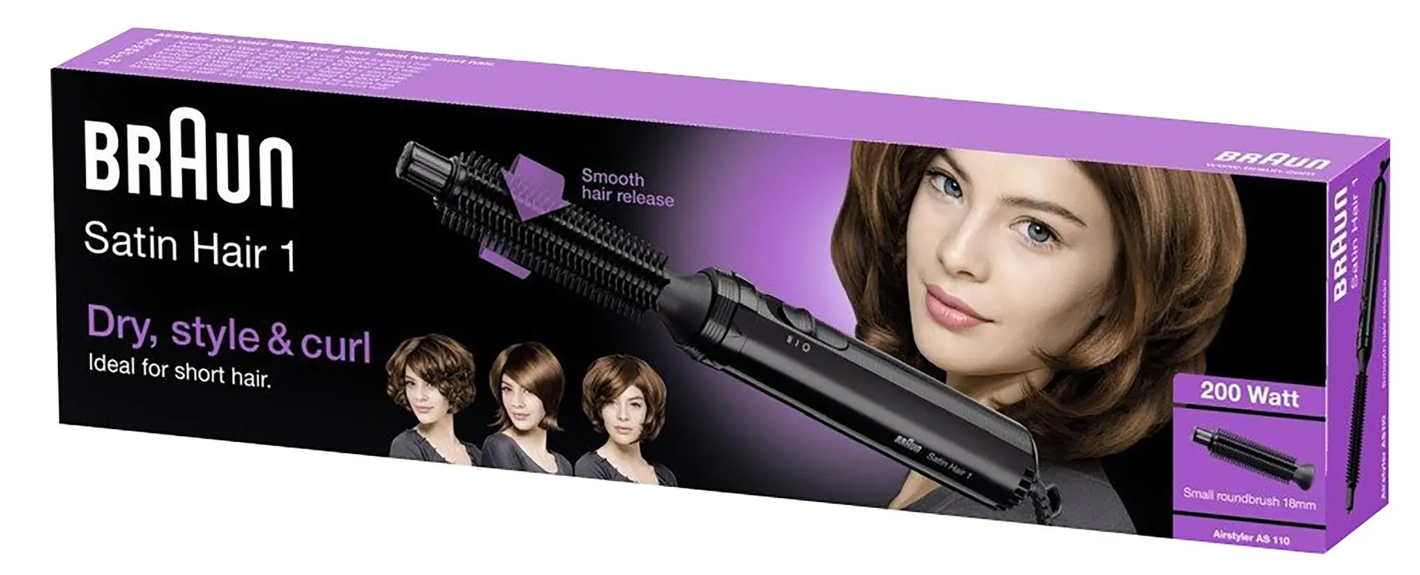 Suszarko-lokówka Braun Satin Hair 1 AS110 200W Zimny nawiew 2 poziomy temperatury