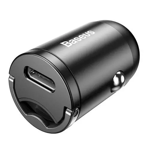 Ładowarka samochodowa Baseus VCHX-B0G Tiny Star Mini PPS 1USB typ-C 30W Szary
