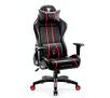 Fotel Diablo Chairs X-One 2.0 Kids Size Dla dzieci do 160kg Skóra ECO Tkanina Czarno-czerwony