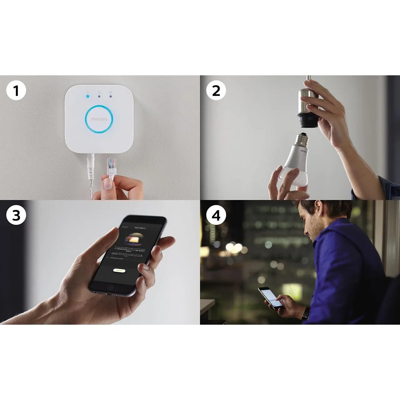 Żarówka LED Philips Hue White E27 3 szt. Zestaw startowy