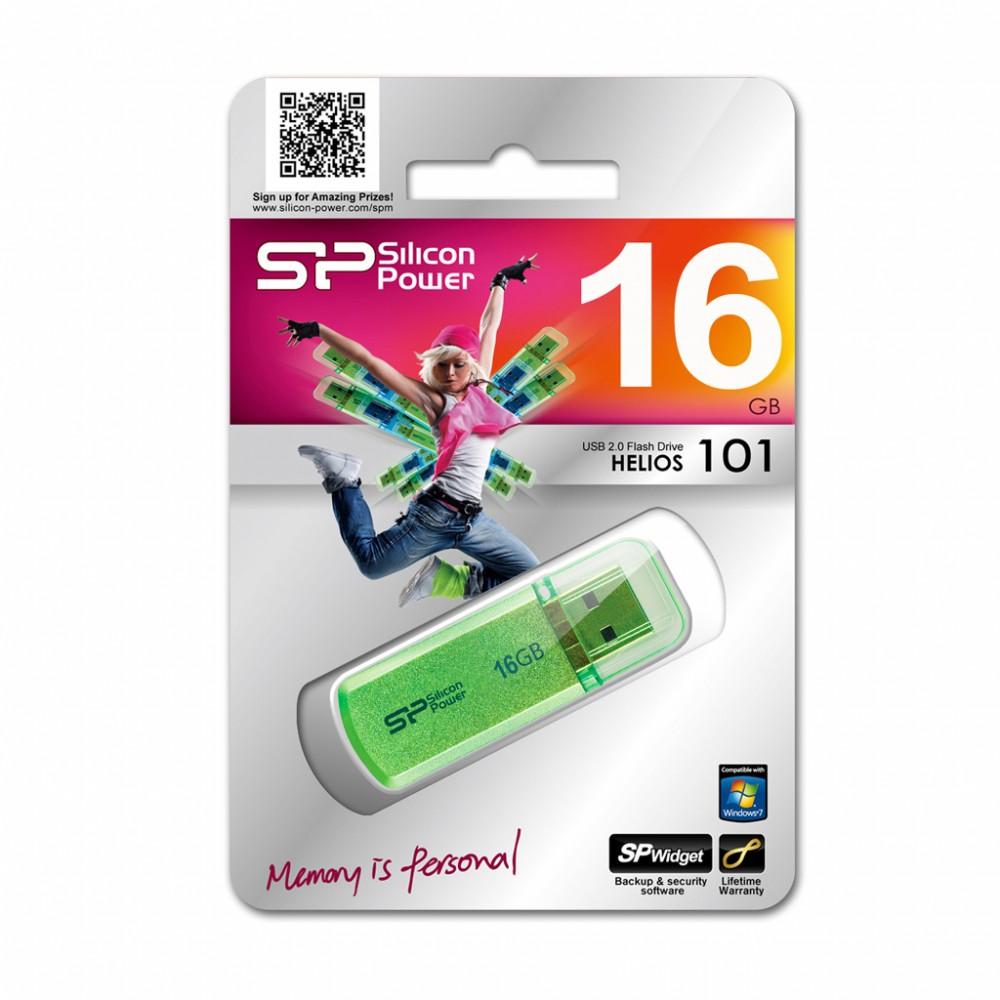 PenDrive Silicon Power Helios 101 16GB USB 2.0 (zielony)