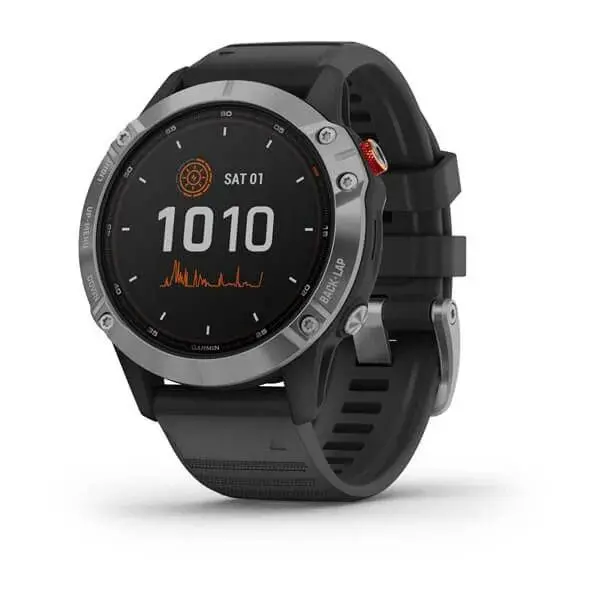 Smartwatch Garmin fenix 6 Solar 47mm GPS Czarno-srebrny