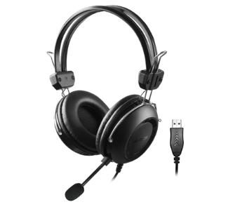 Słuchawki przewodowe z mikrofonem A4tech HU-35 - czarny