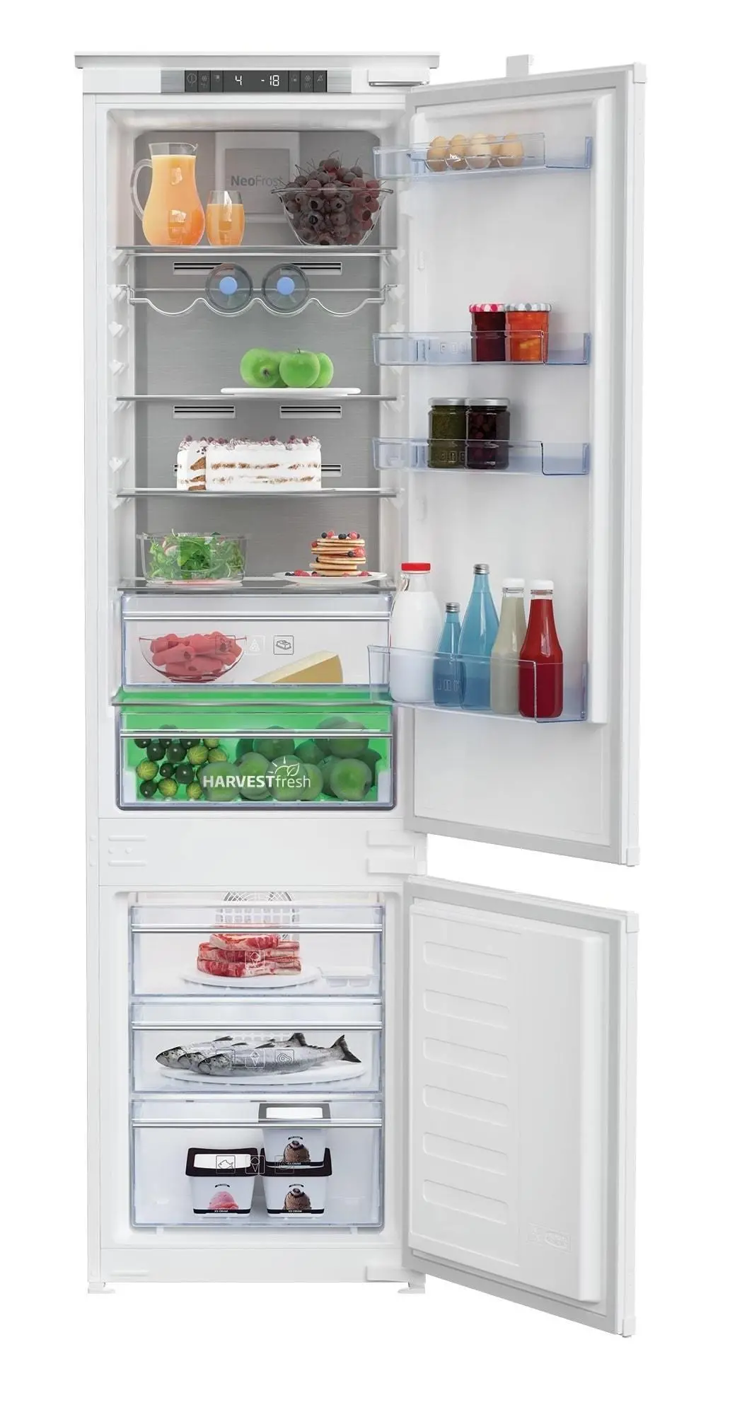 Lodówka Beko BCNA306E3SN Pełny No Frost 193cm Komora świeżości