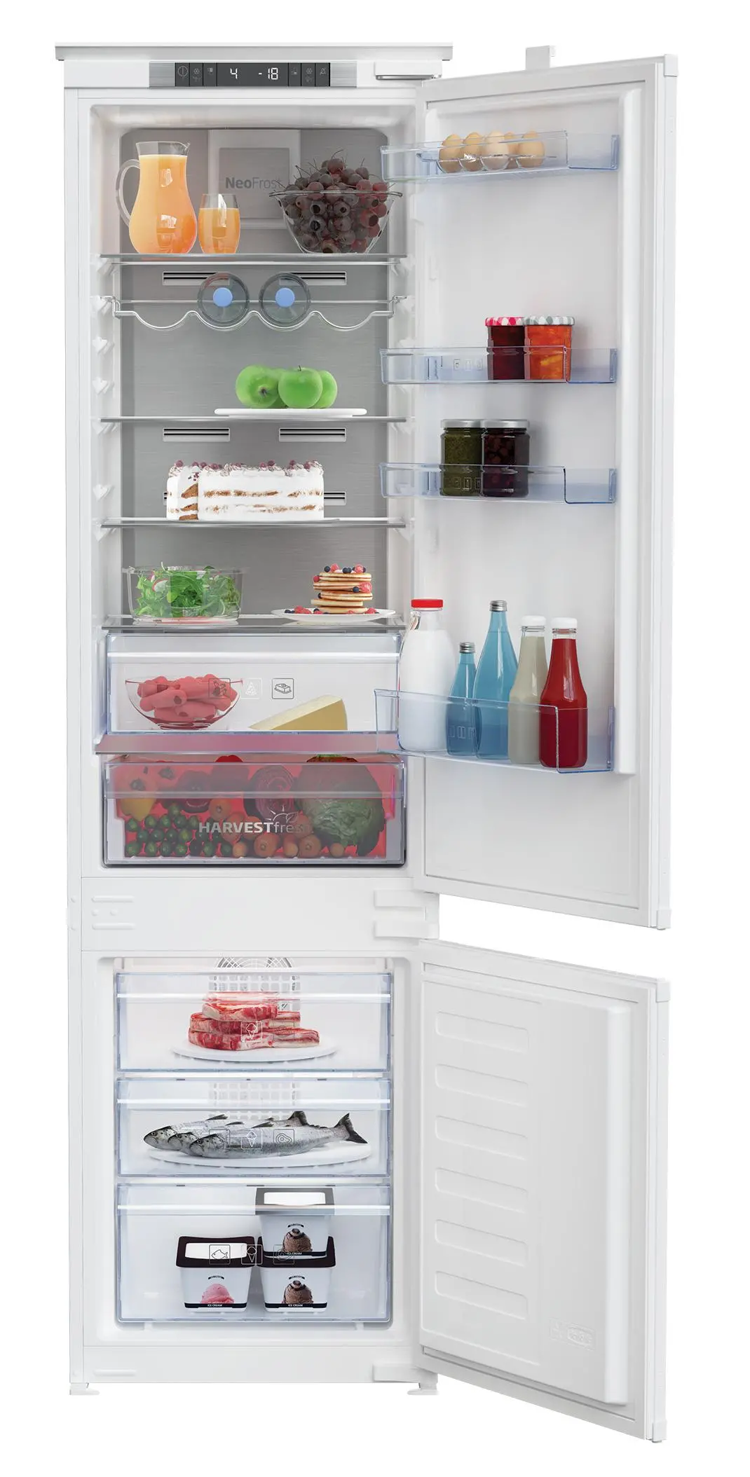 Lodówka Beko BCNA306E3SN Pełny No Frost 193cm Komora świeżości