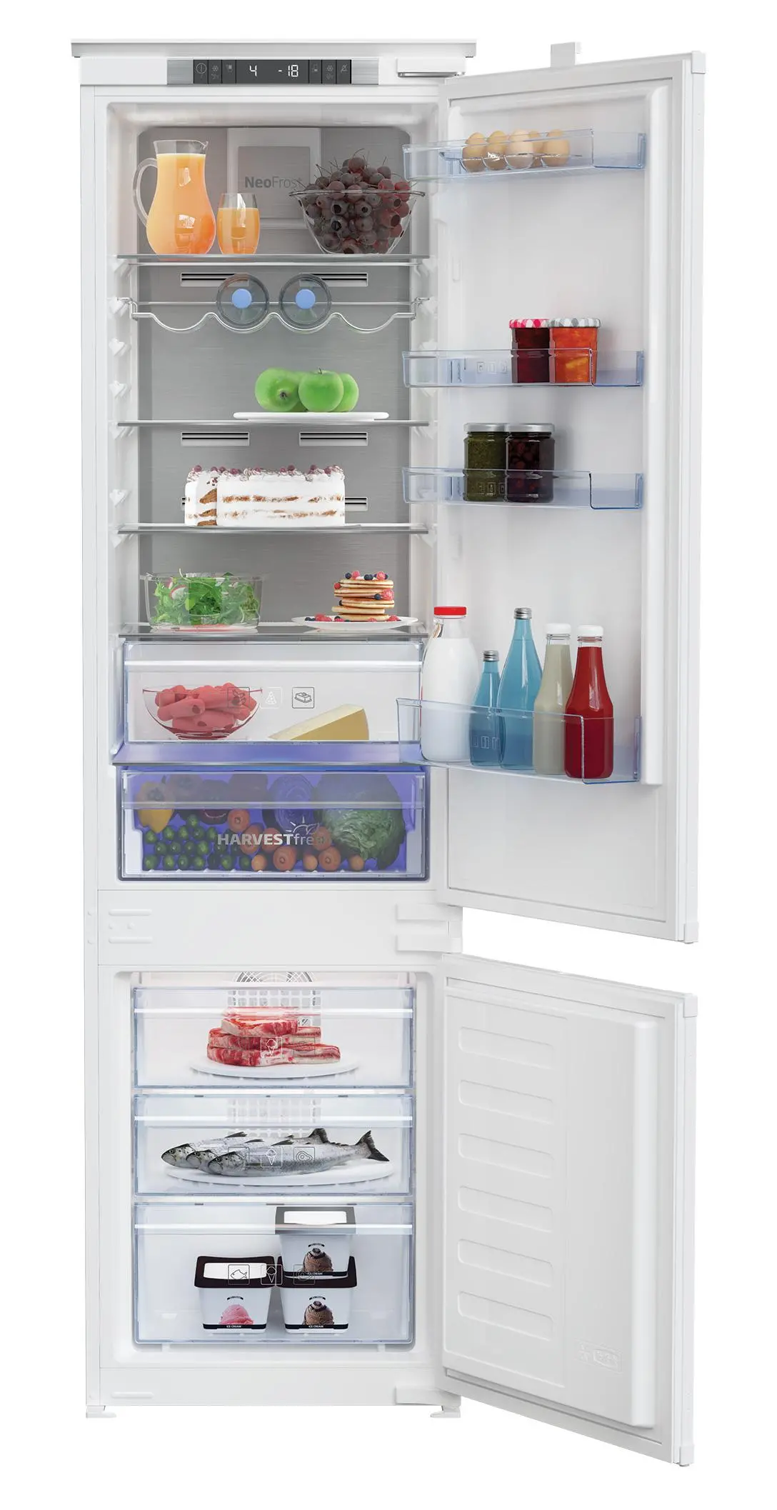 Lodówka Beko BCNA306E3SN Pełny No Frost 193cm Komora świeżości