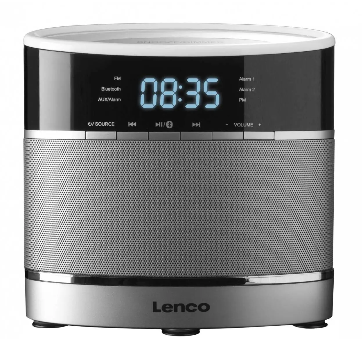 Radiobudzik Lenco CR-3306 BT Srebrno-czarny