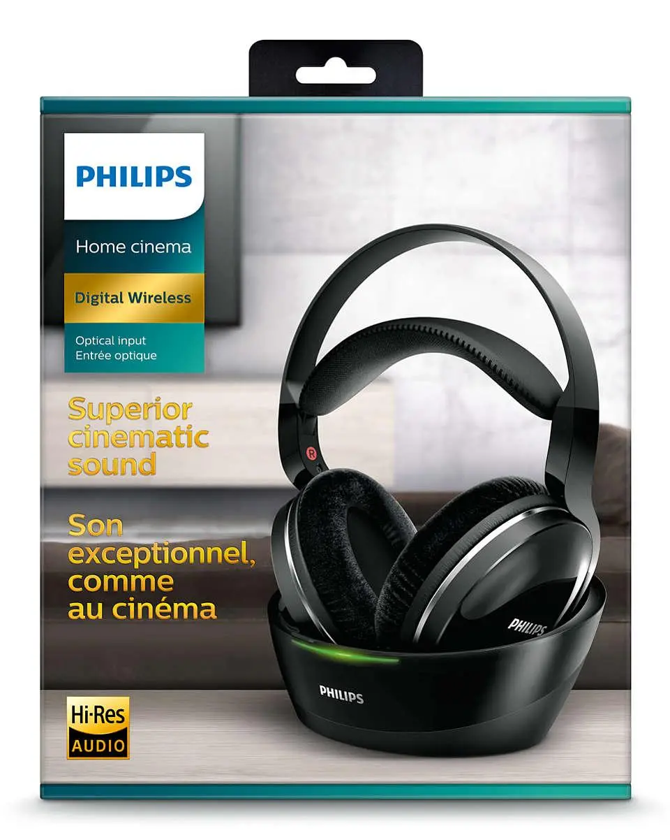Słuchawki bezprzewodowe Philips SHD8850/12 Nauszne Czarny