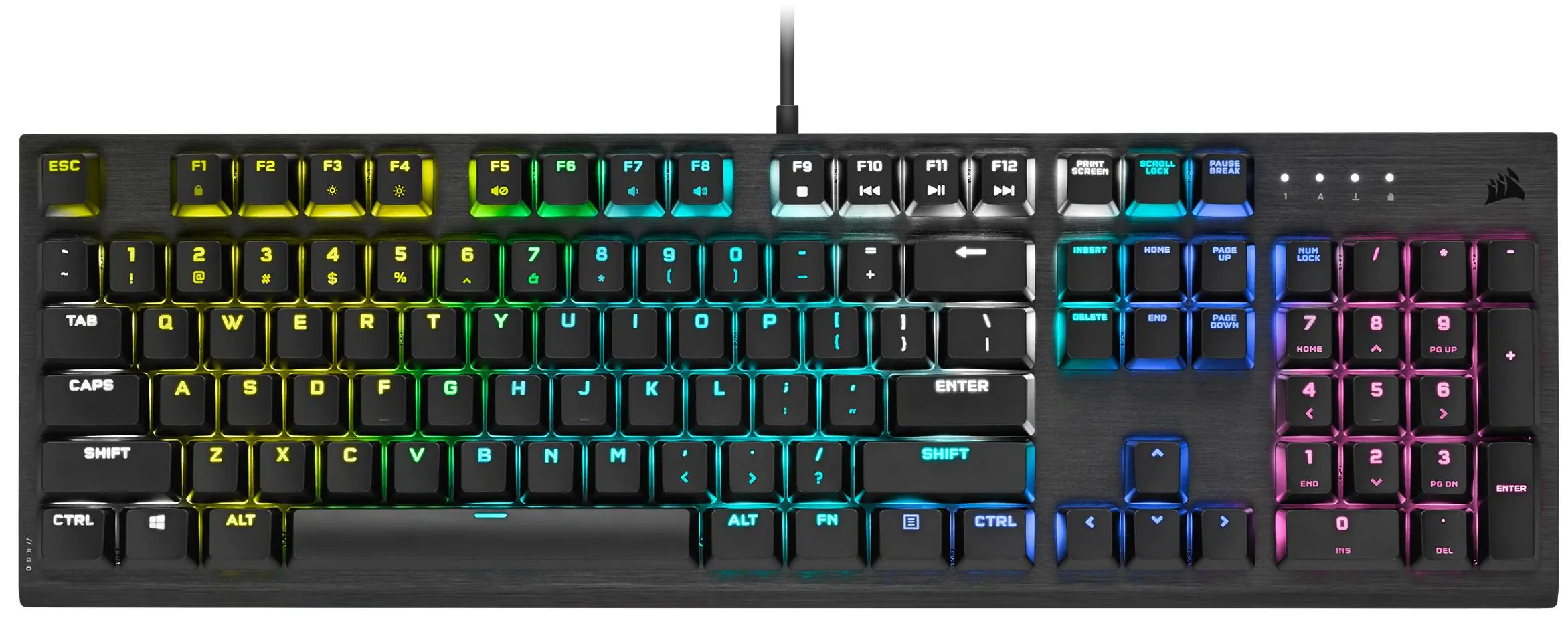 Klawiatura mechaniczna Corsair K60 RGB PRO LP Cherry MX LP Speed Czarny