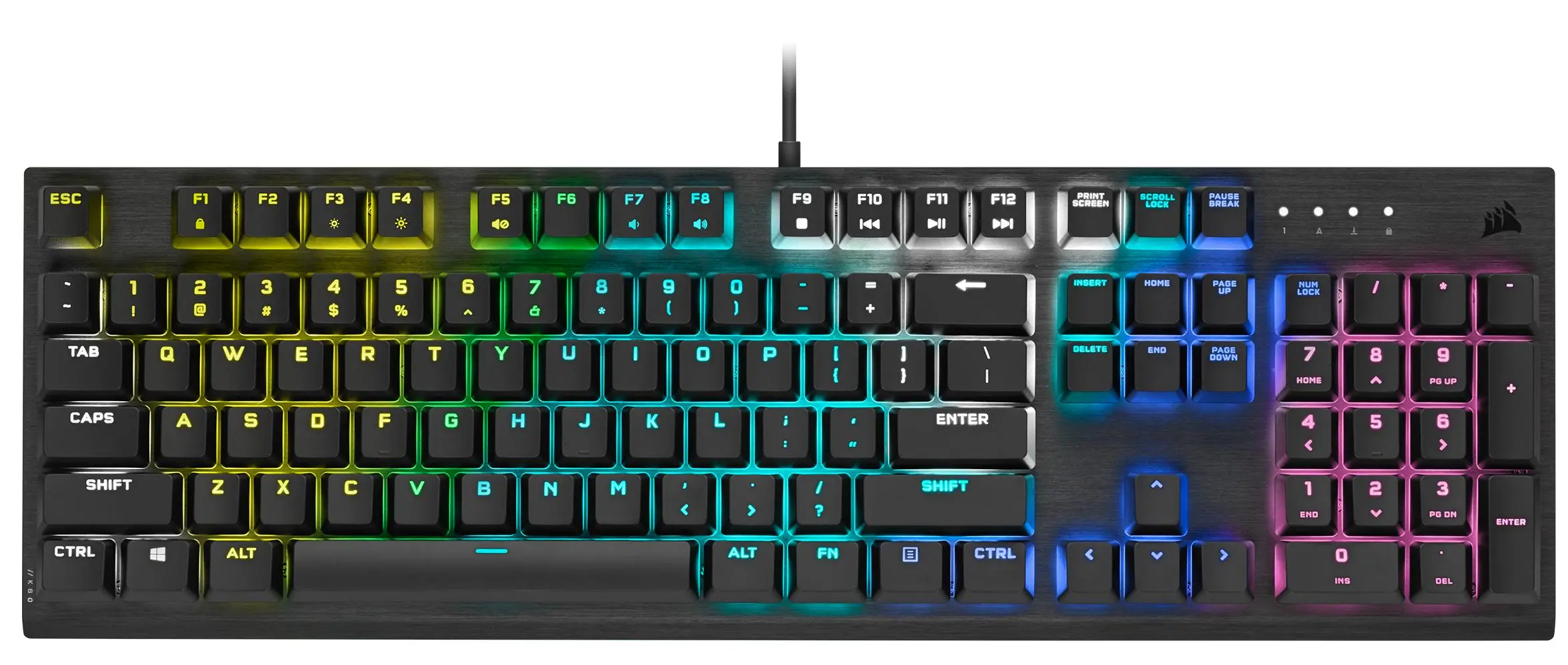 Klawiatura mechaniczna Corsair K60 RGB PRO Cherry MX Viola Czarny