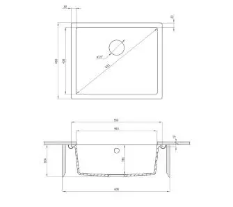 Кухонна мийка Кухонна мийка Deante Corda ZQA N10C Granitowy Czarny