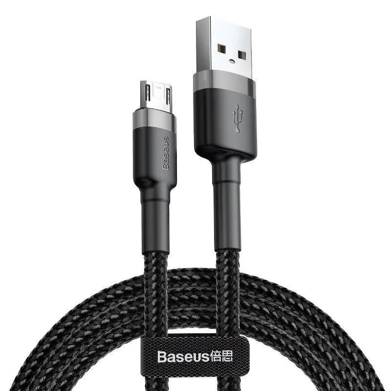 Kabel Baseus Micro USB Cafule 2A 3m Czarno-Szary