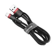 Baseus Lightning USB Cafule 2,4A 1m Czarno-czerwony