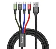 Baseus Fast 4w1 2xUSB-C Lightning Micro 3,5A 1,2m Czarny