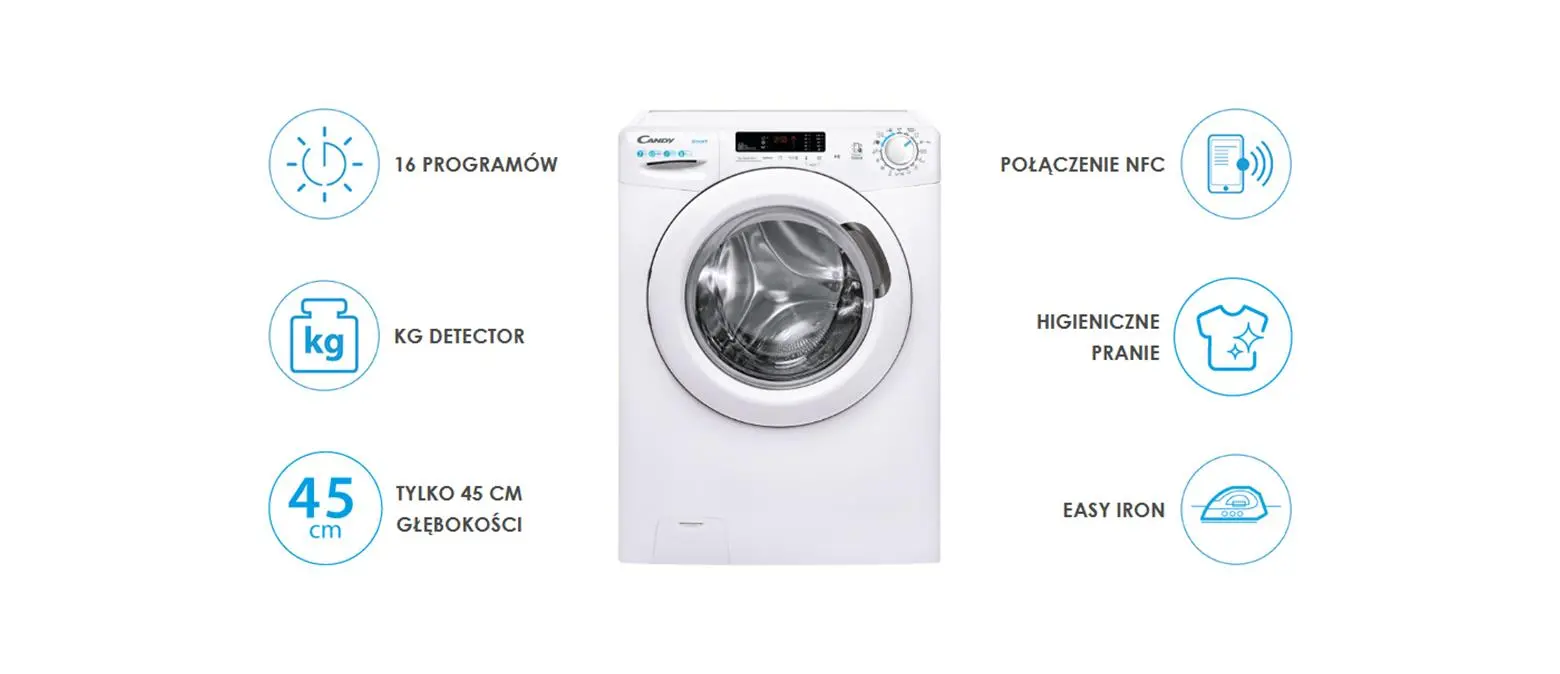 Pralka Candy Smart CS 1272DE/1-S Slim 7kg 1200obr/min