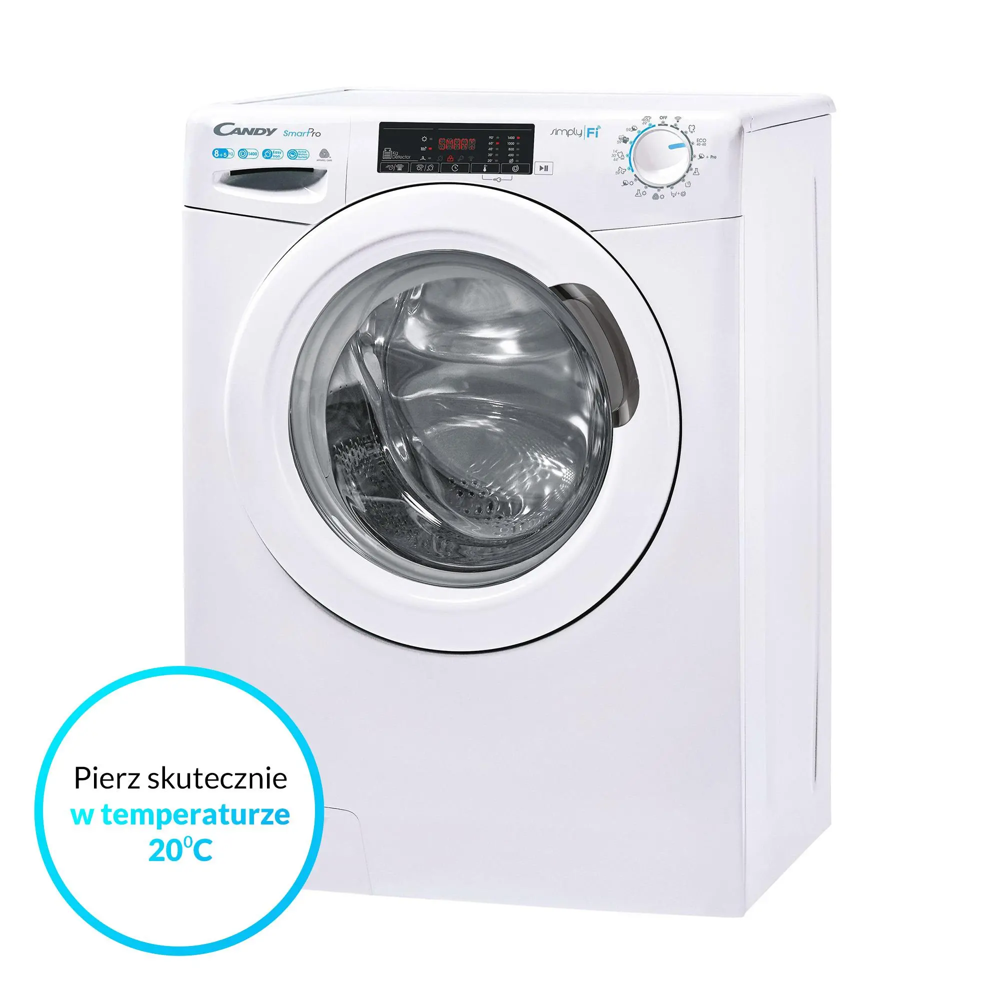 Pralko-suszarka Candy SmartPro CSOW 4855TWE/1-S 53cm 8kg/5kg