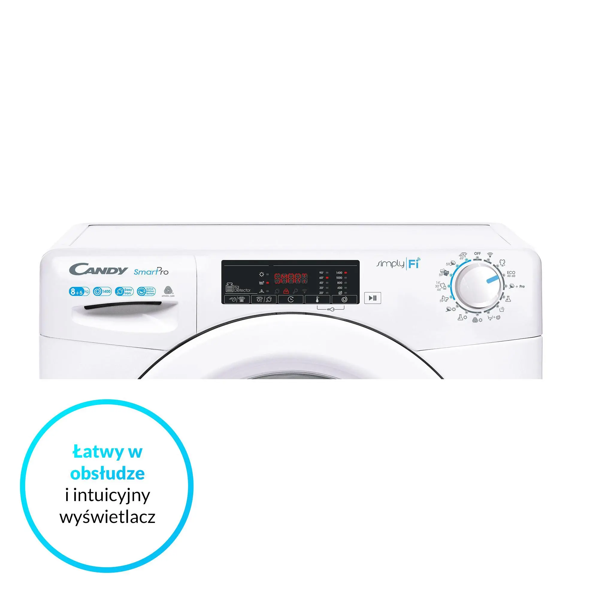Pralko-suszarka Candy SmartPro CSOW 4855TWE/1-S 53cm 8kg/5kg