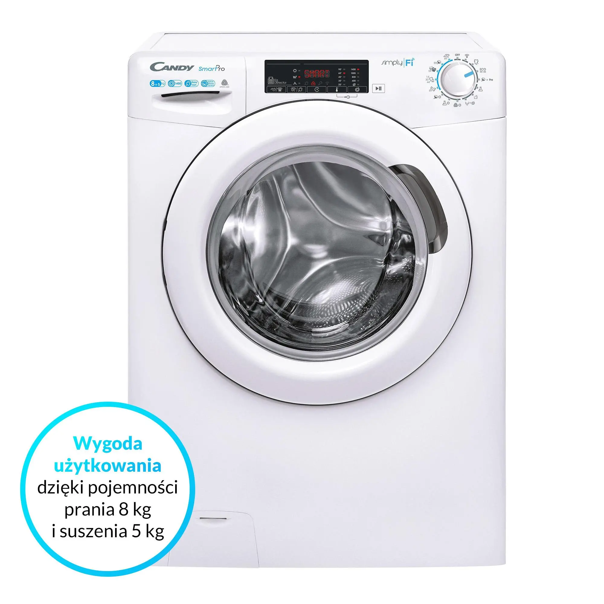 Pralko-suszarka Candy SmartPro CSOW 4855TWE/1-S 53cm 8kg/5kg