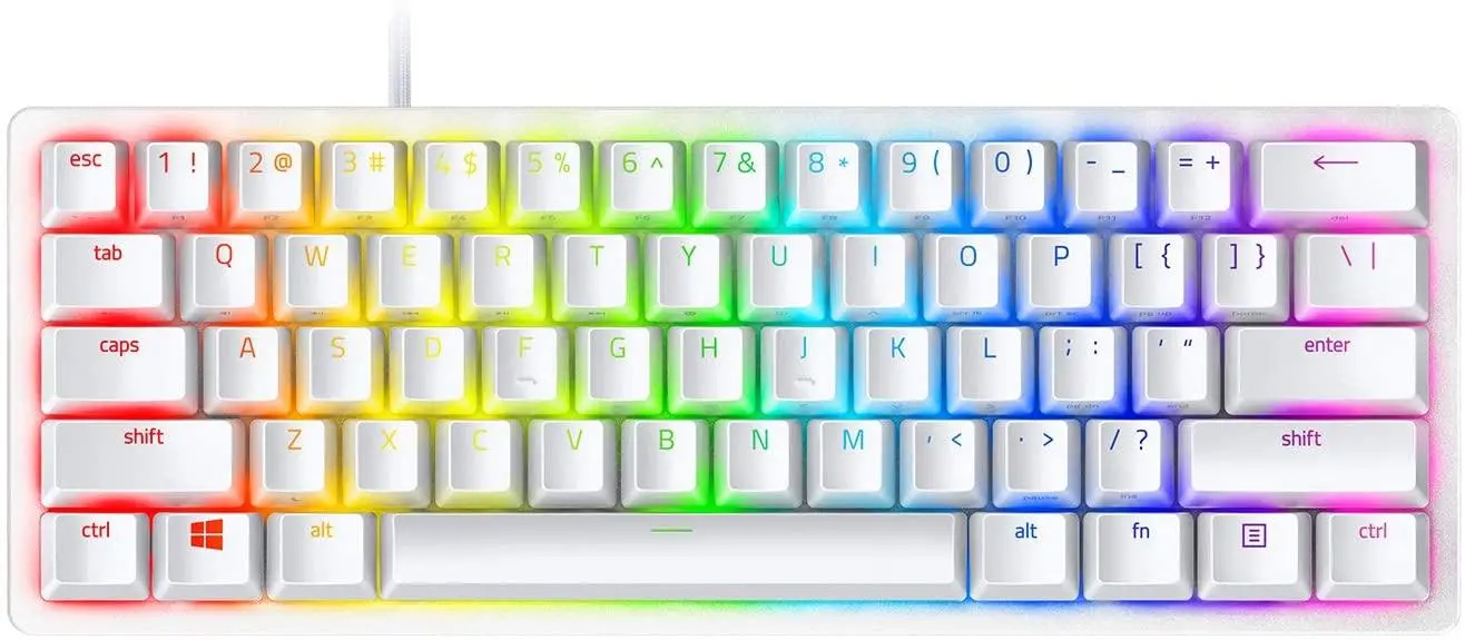 Klawiatura mechaniczna Razer Huntsman Mini Clicky Red Linear Optical Switch Red mercury Biały