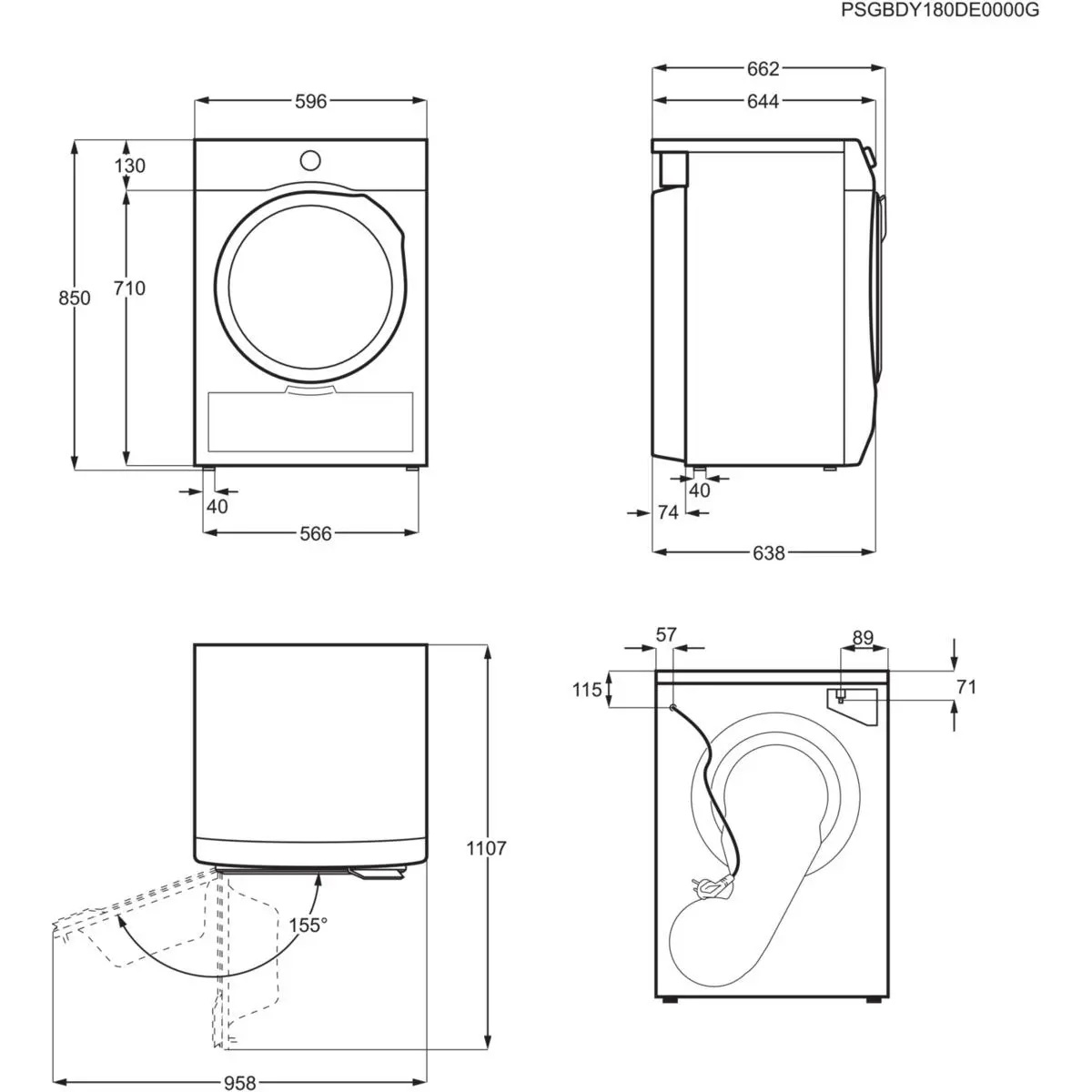 Suszarka Electrolux 900 PerfectCare EW9H189BP 63,8cm 9kg Zdalne sterowanie
