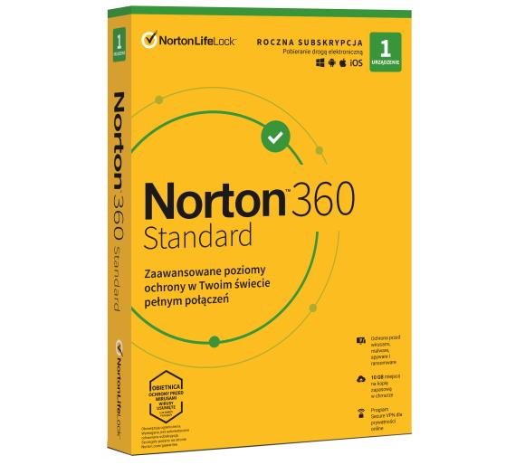 oprogramowanie Norton 360 Standard 10GB (1 urządzenie / 1 rok)