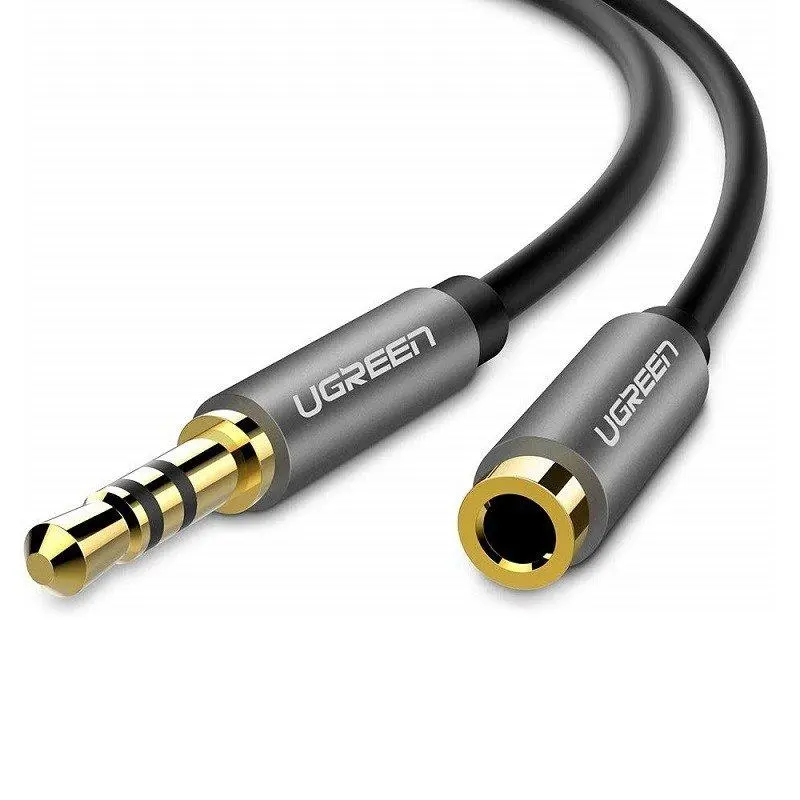 Kabel  audio UGREEN AV118 Przedłużacz jack 3,5mm 3m Czarny