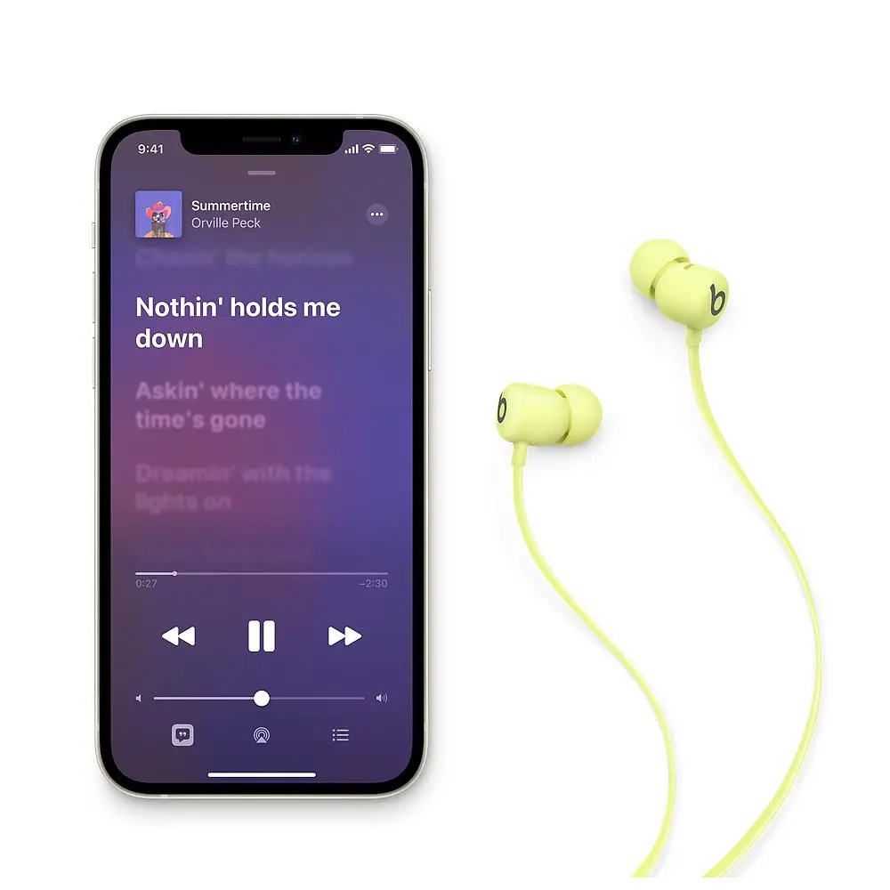 Słuchawki bezprzewodowe Beats Beats Flex Dokanałowe Bluetooth 5.0 Żółty