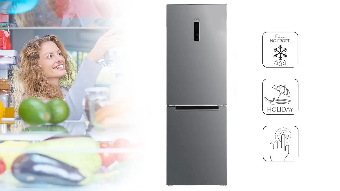 Lodówka MPM 357-FF-30/AA Pełny No Frost 185cm Komora świeżości Dark Inox
