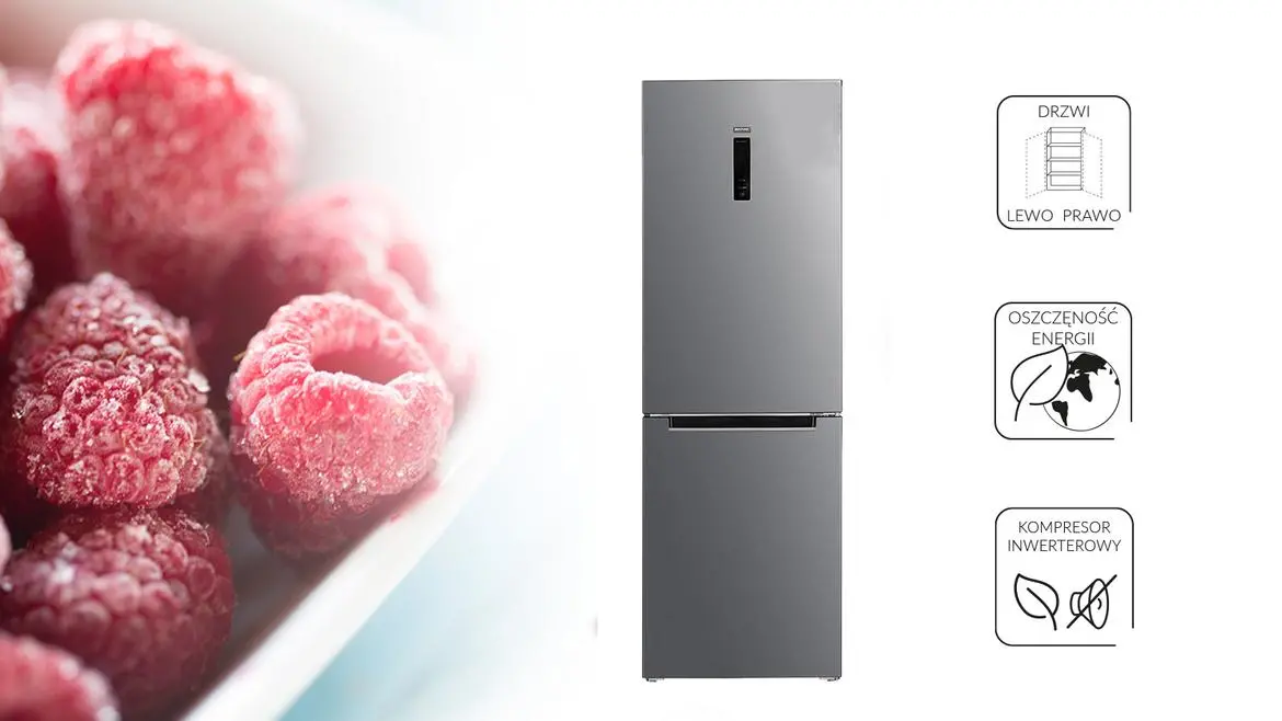 Lodówka MPM 357-FF-30/AA Pełny No Frost 185cm Komora świeżości Dark Inox