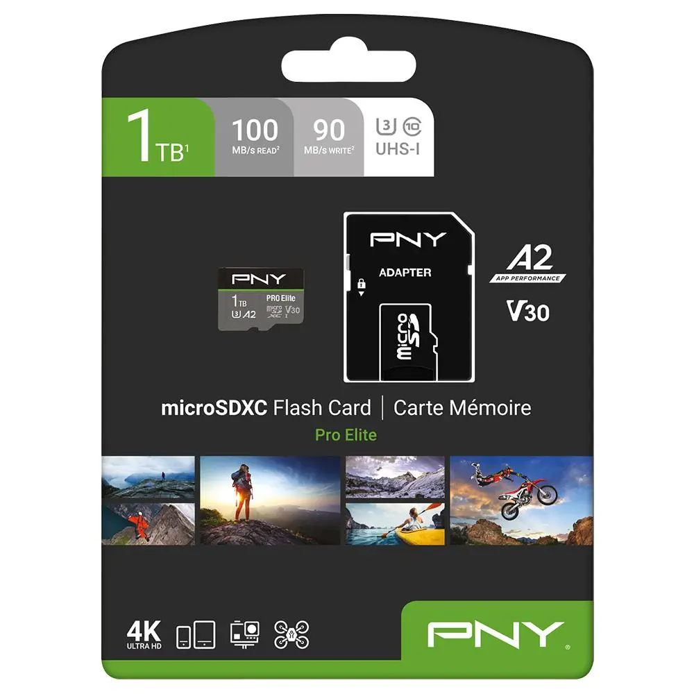 Karta pamięci PNY microSDXC PRO Elite 1TB 100/90 mb/s